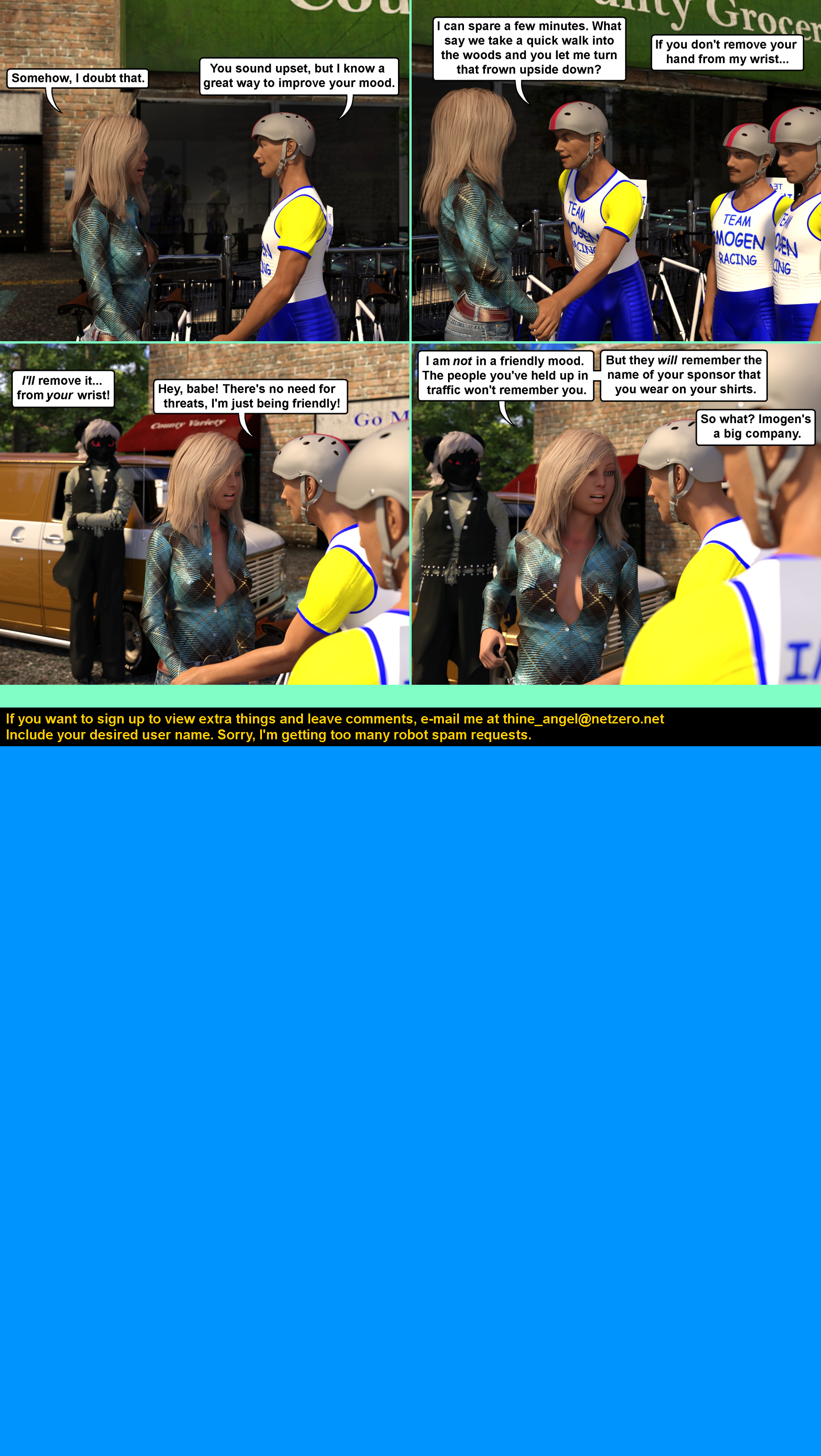 Open foot, insert mouth