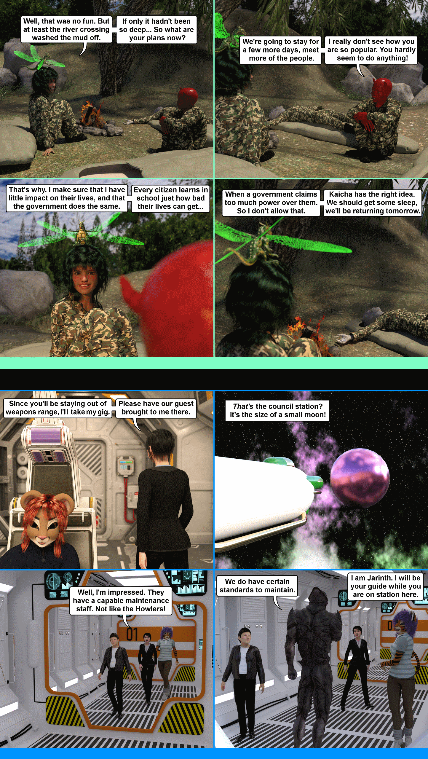 At least her hair stayed green this time.